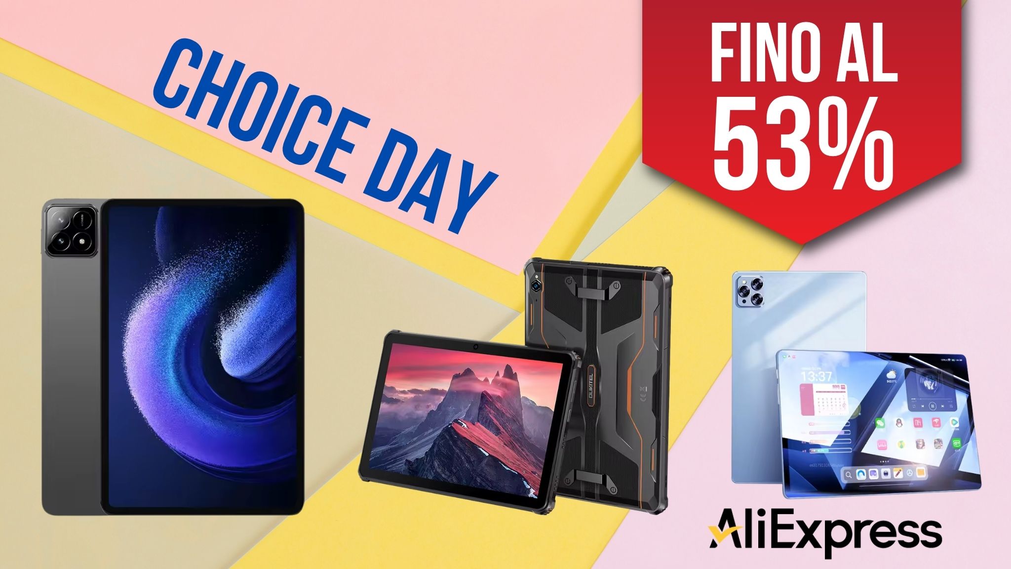 Scegli il tuo tablet su AliExpress: prodotti scontati fino al 53%