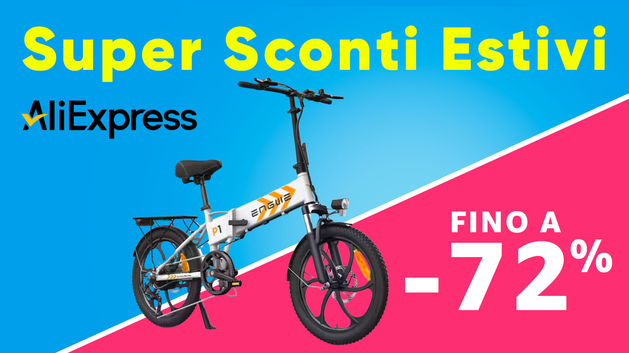 Super sconti estivi: bici elettriche in super sconto su AliExpress