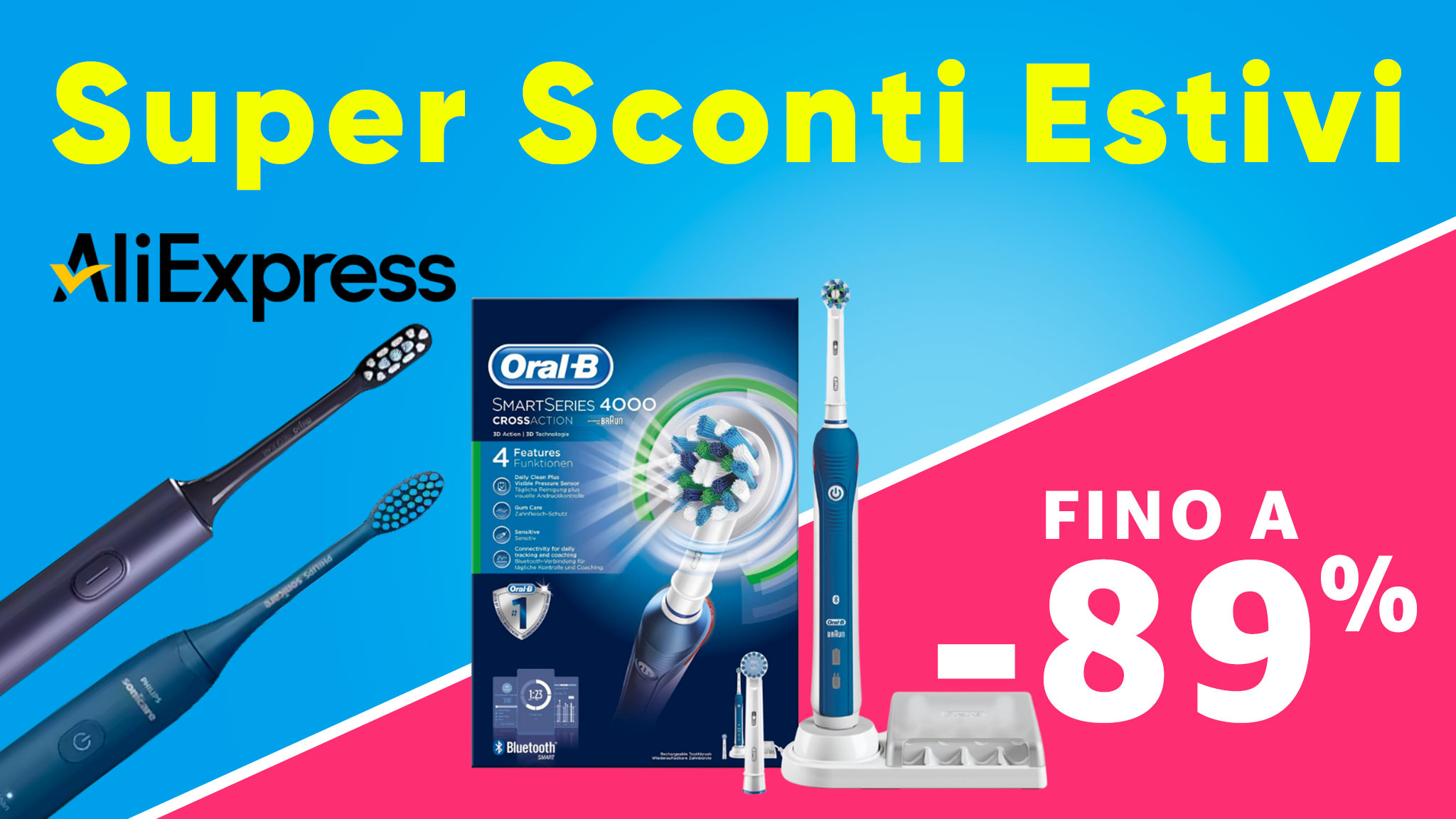 Super sconti estivi: spazzolini elettrici in super offerta su AliExpress!