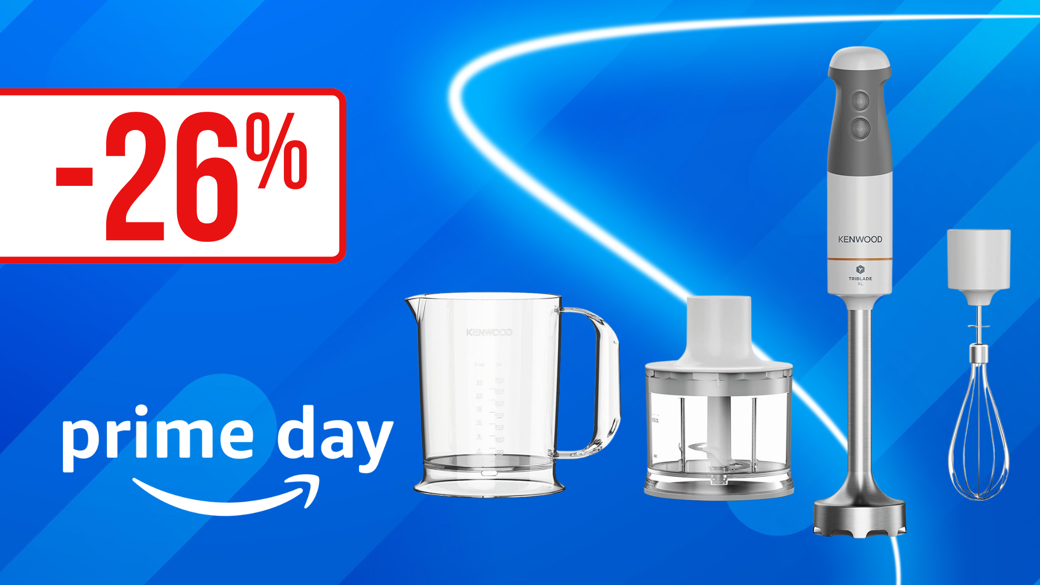 Frullatore a immersione Kenwood: promozione esclusiva Prime Day 2025