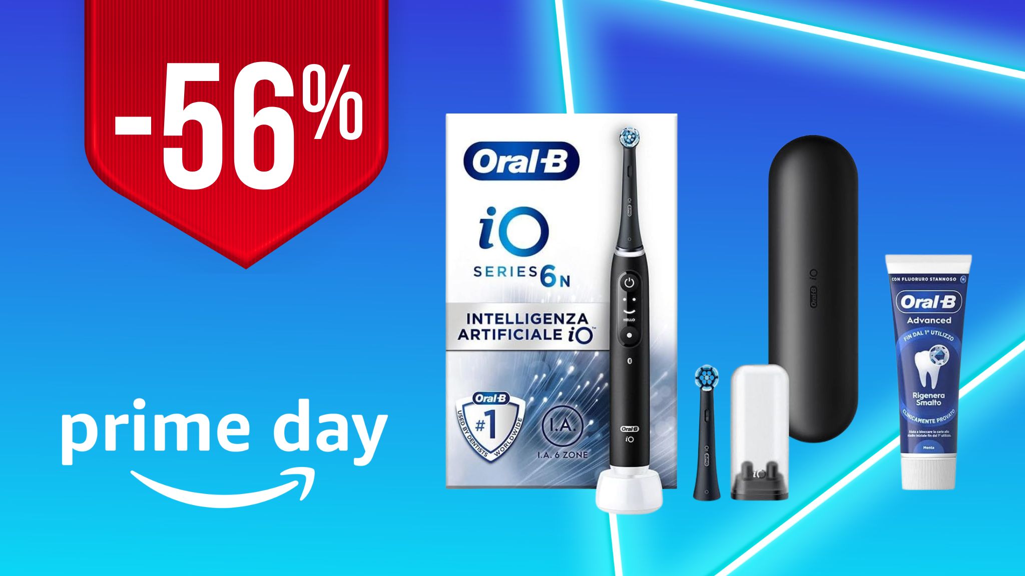 Offerta Prime Day: Oral-b con intelligenza artificiale a -56%