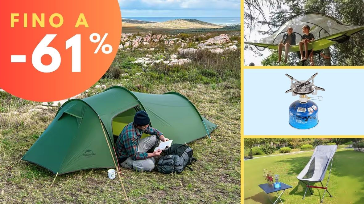 In campeggio con AliExpress: tende e accessori in sconto fino a -61%