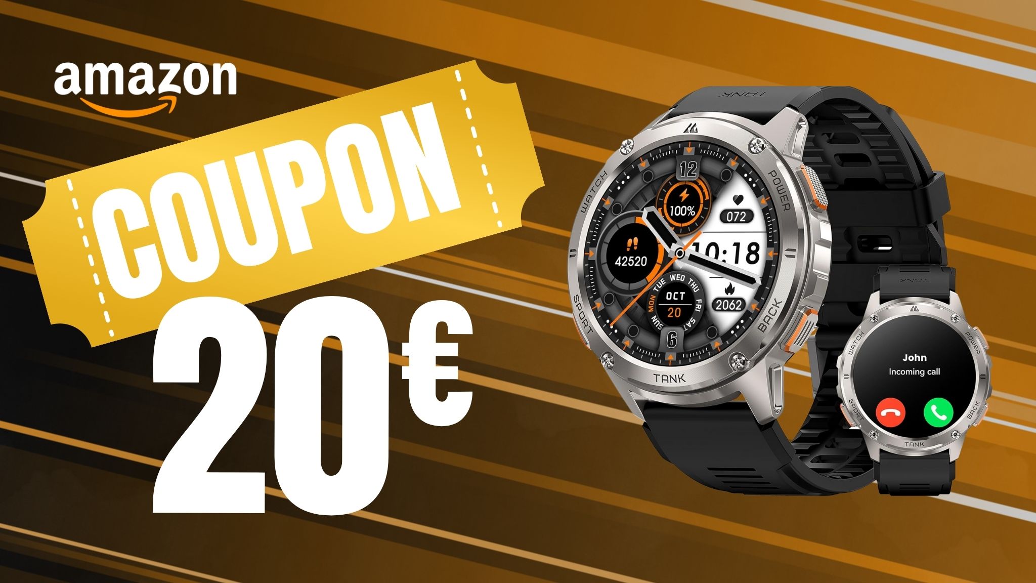 Smartwatch resistente e versatile KOSPET TANK T3, ora con coupon sconto di 20€